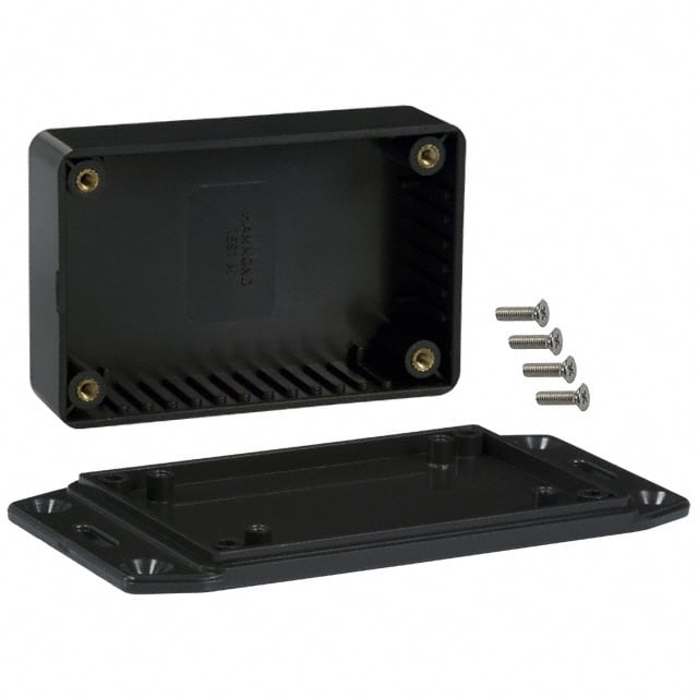 BOX PLASTIC BLK 3.34"L X 2.21"W