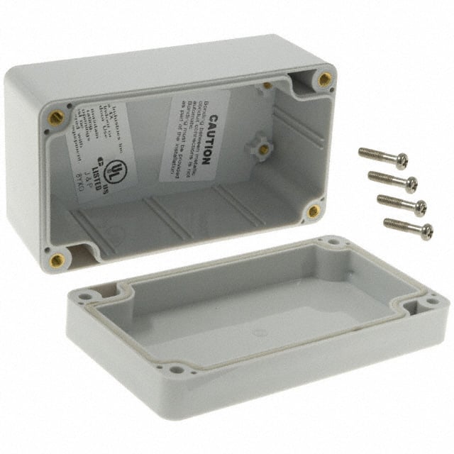 BOX PLASTIC GRAY 4.53"L X 2.56"W