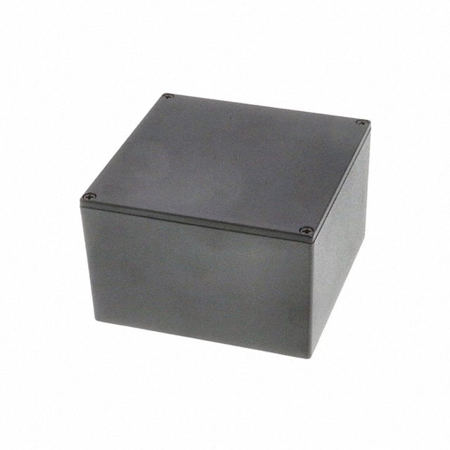 BOX ALUM BLACK 3.62"L X 3.62"W